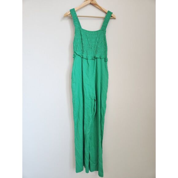 Anthropologie If By Sea Smocked Square-Neck Jumpsuit | Size S - Picture 5 of 10